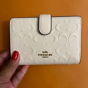 White Coach Compact Wallet